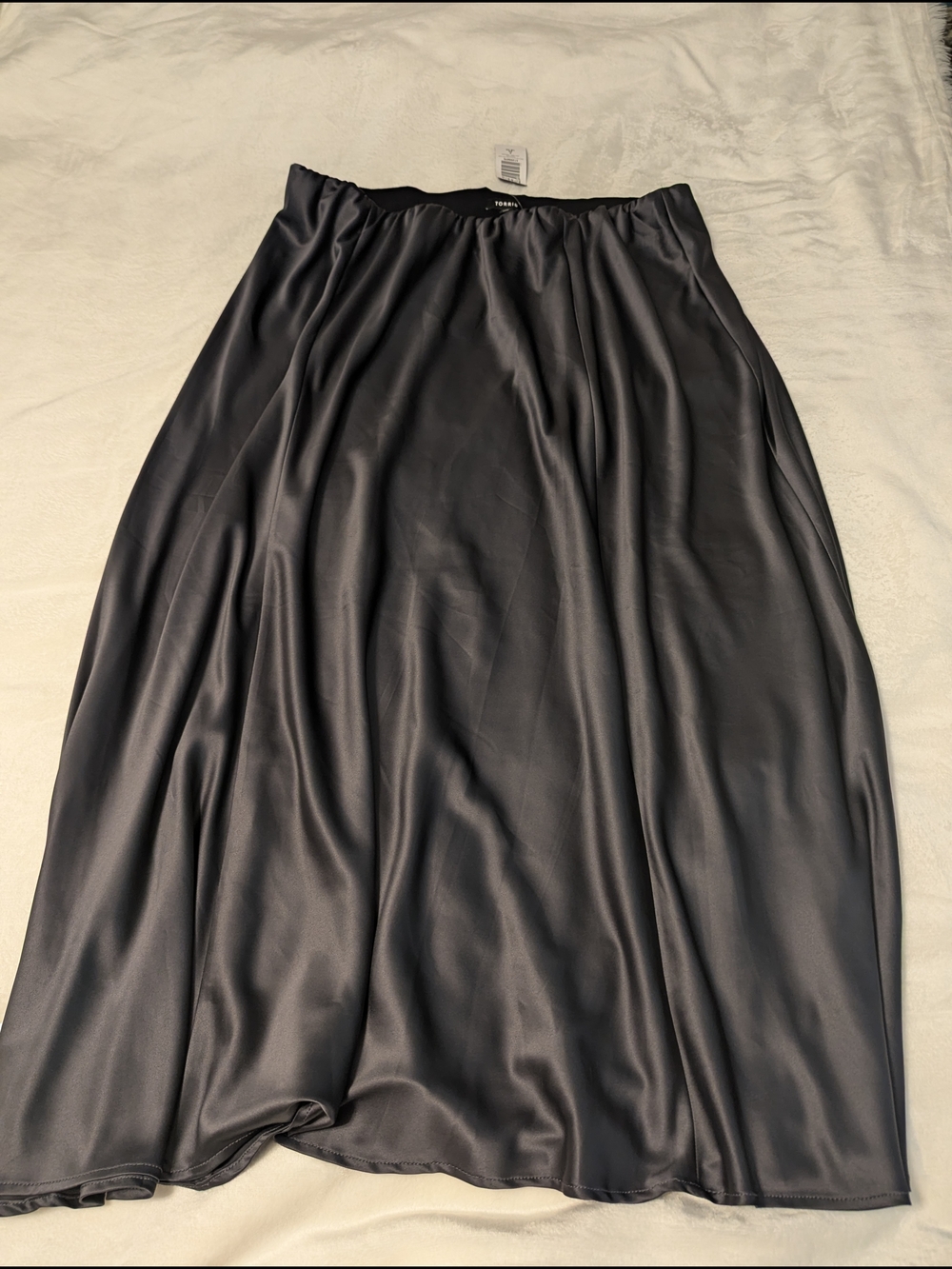 torrid Dark Grey Satin Maxi Skirt